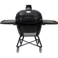 Thumbnail for Primo All-In-One Oval XL 400 Ceramic Kamado Grill With Cradle, Side Shelves, And Stainless Steel Grates - PGCXLC (2021)