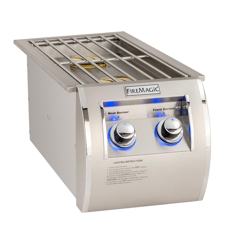 Fire Magic Echelon Diamond Built-In Natural Gas Double Side Burner - 32815