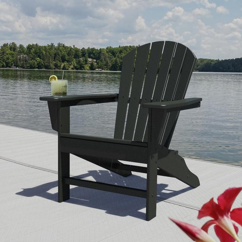 POLYWOOD South Beach Adirondack Chair - Black