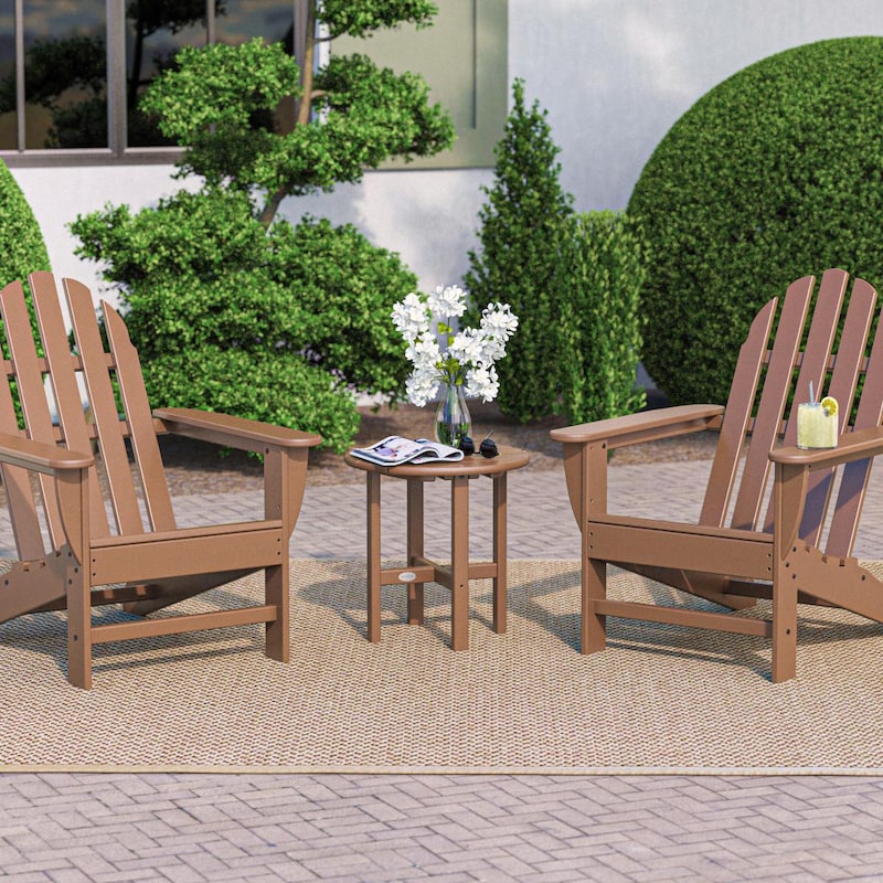 POLYWOOD Classic Adirondack 3-Piece Set - Teak