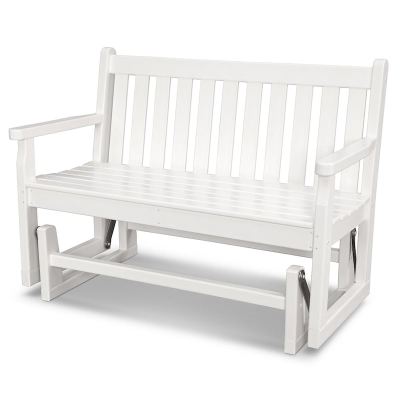 POLYWOOD Traditional Garden 48-inch Glider - White