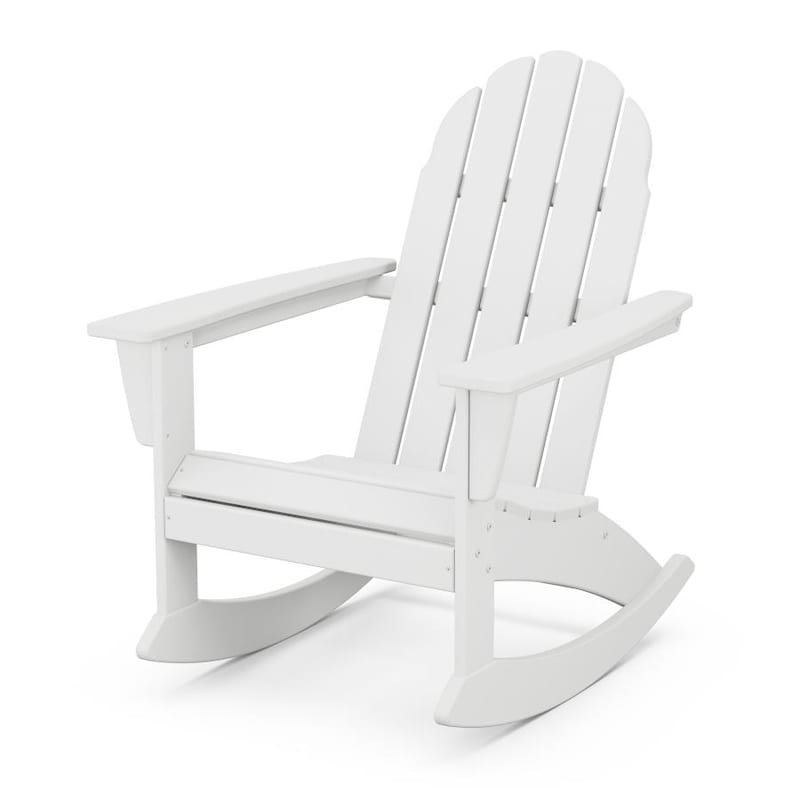 POLYWOOD Vineyard Adirondack Rocking Chair in White