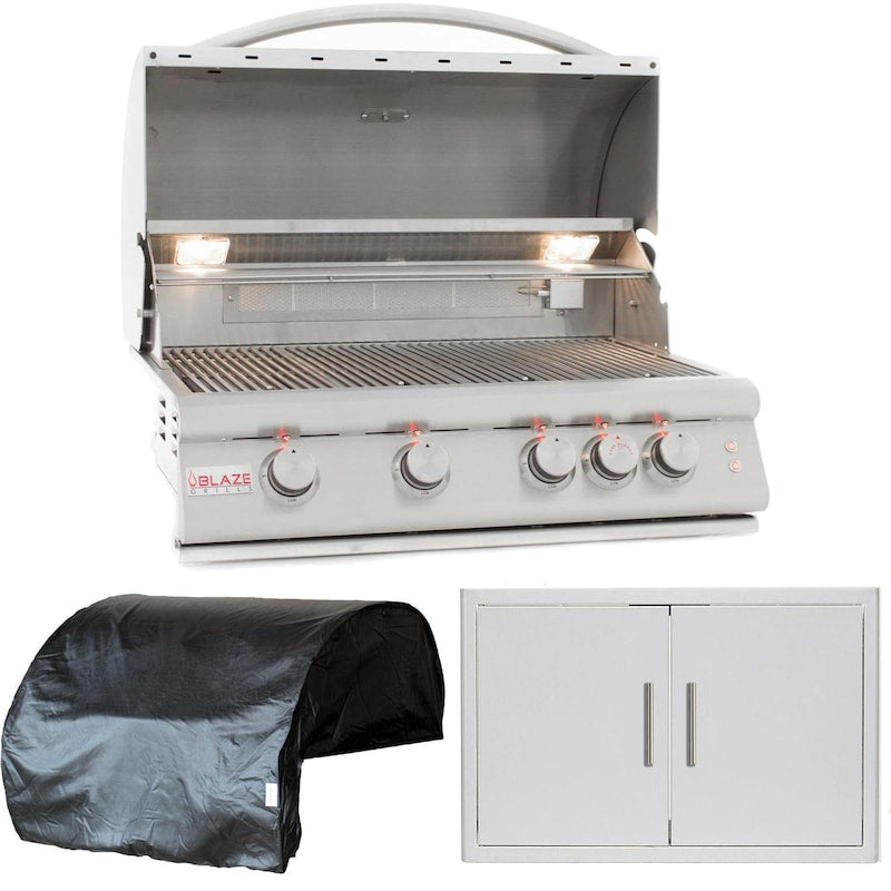 Blaze Premium LTE 3-Piece 32-Inch Outdoor Kitchen Package - BLZ-4LTE2-NG-3PC-SC