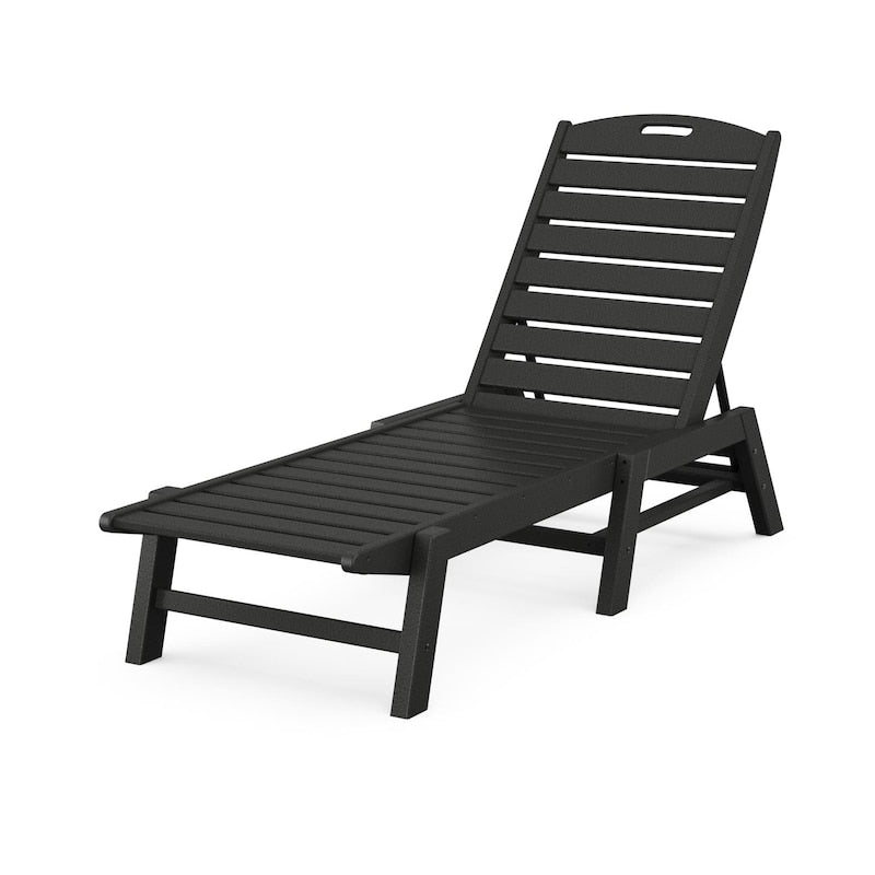 POLYWOOD Nautical Chaise - Black