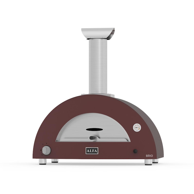 Alfa Brio 27-Inch Outdoor Countertop Propane Gas Pizza Oven - Antique Red - FXBRIO-GROA-U