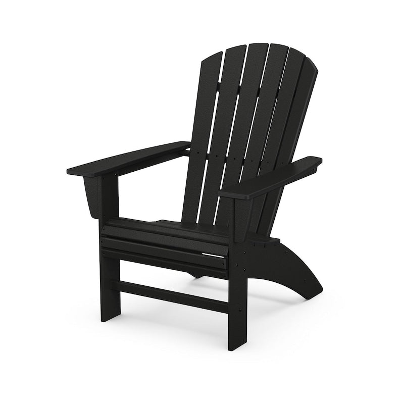 POLYWOOD Nautical Curveback Adirondack Chair - Black