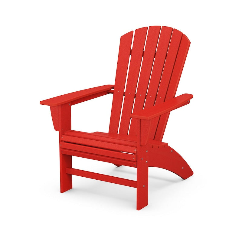 POLYWOOD Nautical Curveback Adirondack Chair - Sunset Red