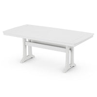 Thumbnail for POLYWOOD Nautical Trestle 38 X 72-Inch Dining Table in White