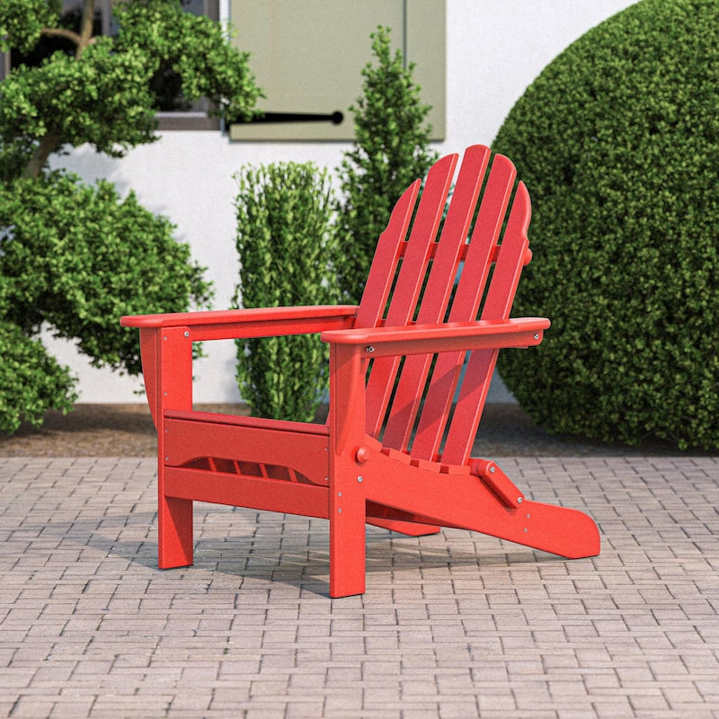 POLYWOOD Classic Folding Adirondack Chair - Sunset Red