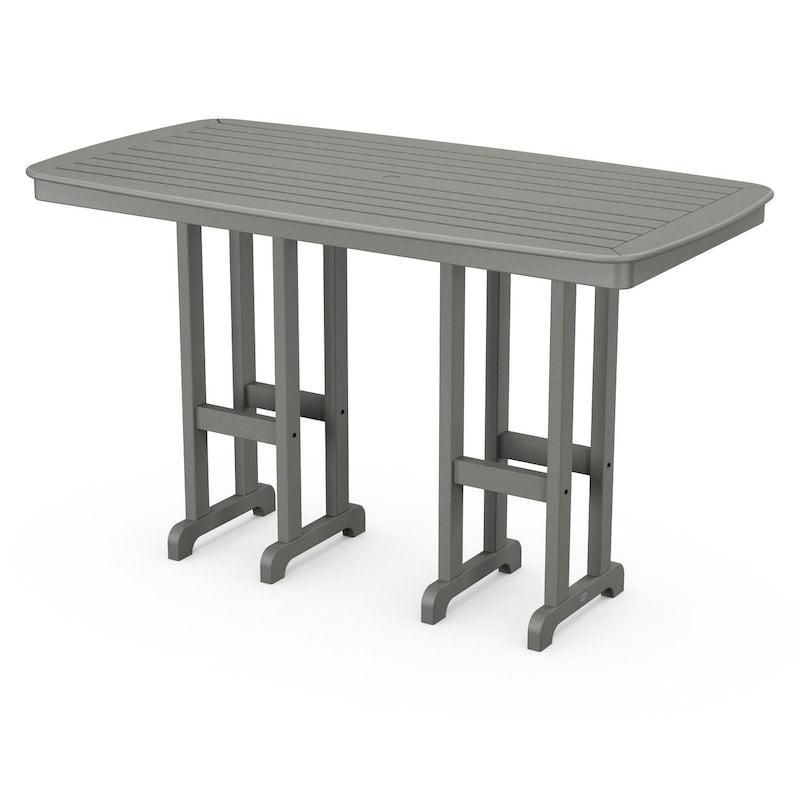 POLYWOOD Nautical 37 X 72-Inch Bar Table - Slate Grey