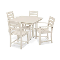 Thumbnail for POLYWOOD La Casa Cafe 5 Piece Farmhouse Dining Set W/ Trestle Legs - Sand