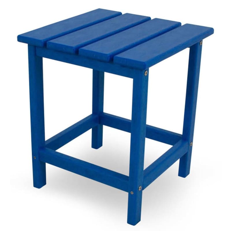 POLYWOOD Long Island 18 Inch Side Table in Pacific Blue