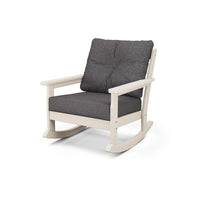 Thumbnail for POLYWOOD Vineyard Deep Seating Rocking Chair - Sand / Ash Charcoal