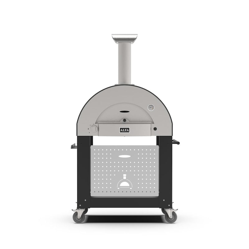 Alfa Classico 2 Pizze Propane Pizza Oven W/ Natural Gas Conversion Kit and Oven Base - Ardesia Grey - FXCL-2P-GGRA-U