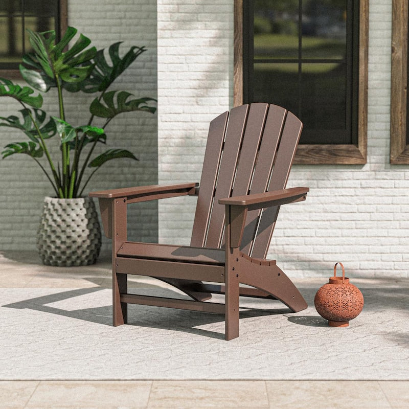 POLYWOOD Nautical Adirondack Chair - Mahogany