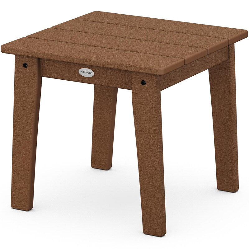 POLYWOOD Lakeside 18-Inch End Table - Teak